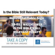 HPWP-18.1 - 2018 Edition 1 - Watchtower - "Is The Bible Still Relevant Today?" - Table